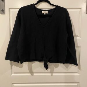 Madewell front tie 3/4 sleeve shirt